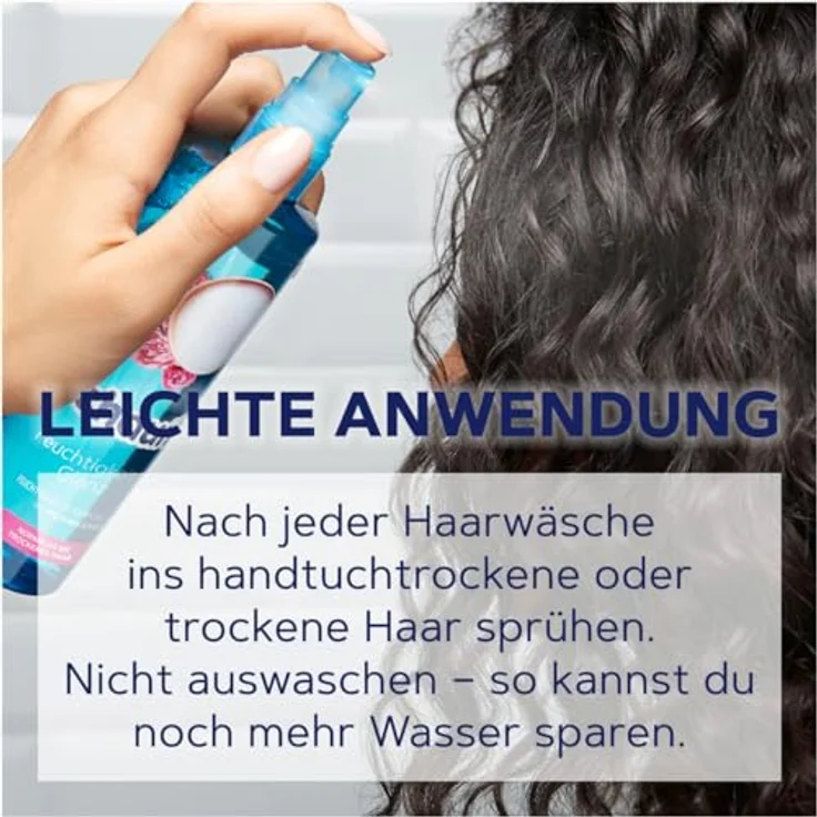 Schauma Schwarzkopf Feuchtigkeits-Sprüh-Spülung mit Reiswasser (1x 200 ml), entwirrt das Haar für leichtere Kämmbarkeit & schützt vor Föhn-Hitze, für weiches & gesundes Haar – Bild 4