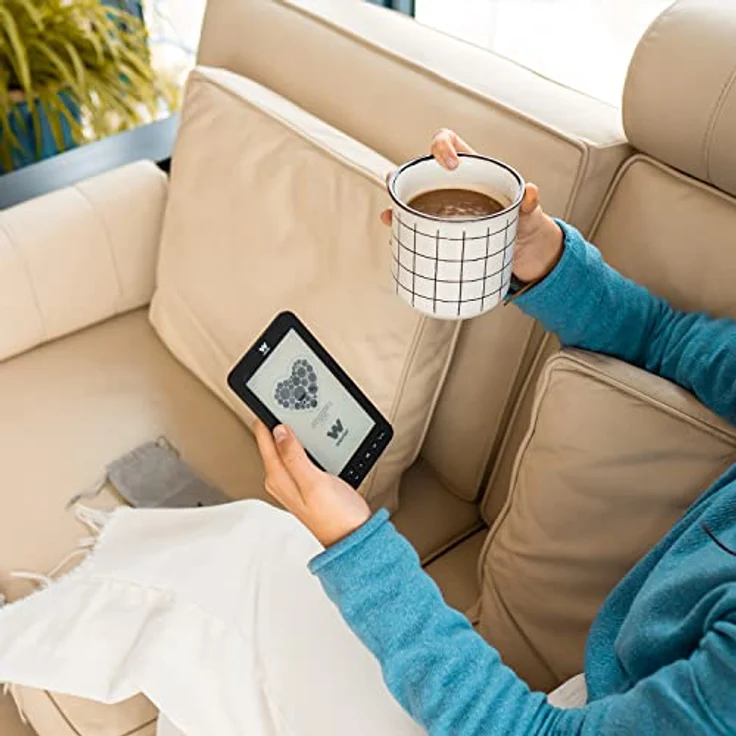 Woxter E-Book Scriba 195 S - Schwarzkompaktleser von elektronischen Büchern mit 4,7 Zoll (960x540, E-Ink Pearl White Screen, EPUB, PDF) 4 GB, mehr als 2000 Bücher, Schwarze Farbe – Bild 3