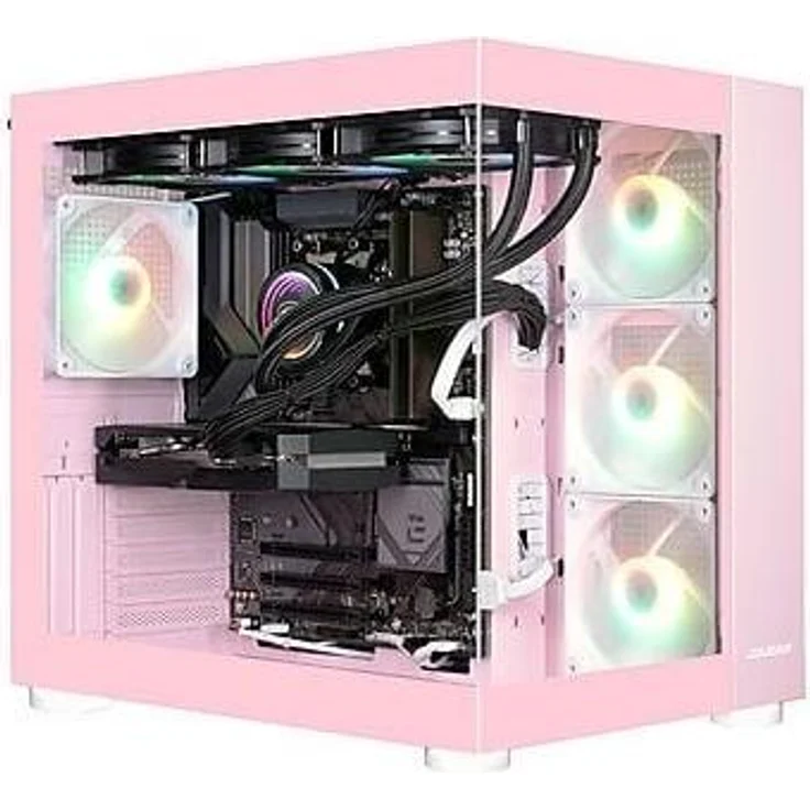 Hyrican COUGAR FV150 PK 8028, Gaming-PC mit AMD Ryzen 5 9600X, RTX 5060 Ti, 32 GB DDR5-RAM, 1 TB SSD, pinkes Gehäuse mit ARGB-Beleuchtung