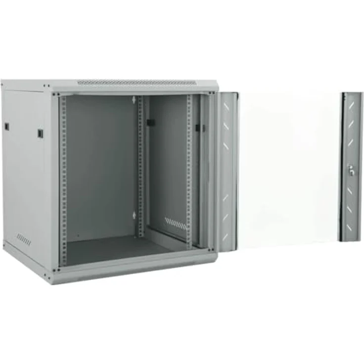 vidaXL Netzwerkschrank, grauer Stahl-Schrank mit Speicher, 60 x 45 x 65 cm – Bild 9