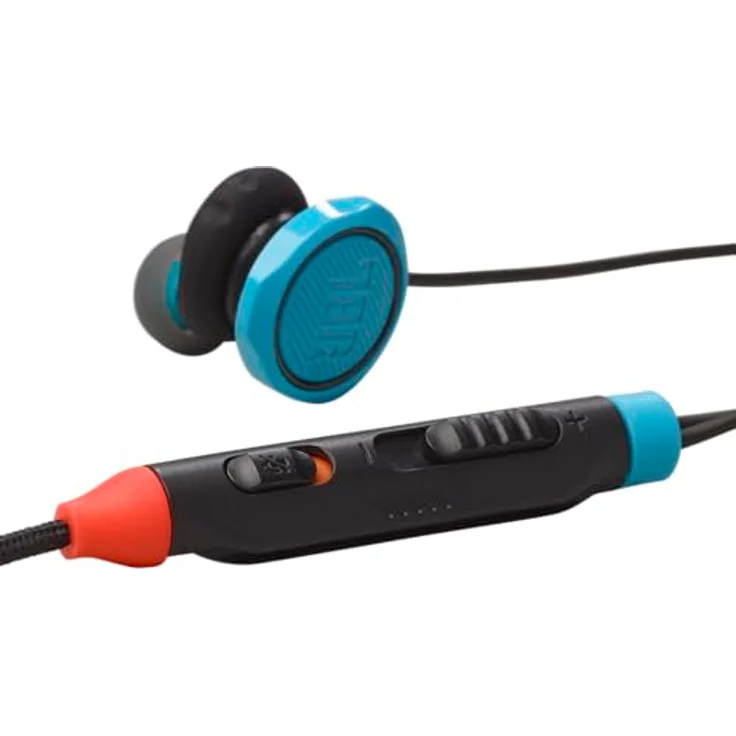 JBL Quantum 50N In-Ear Gaming-Headset QuantumSOUND Signature, Sprachfokus-Mikrofon, Twistlock, Blau/Rot – Bild 5