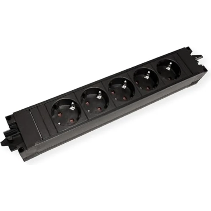 Bachmann STEP BASE Schutzkontakt Einbau-Tischsteckdosenleiste, 5x CEE7/3, schwarz – Bild 2