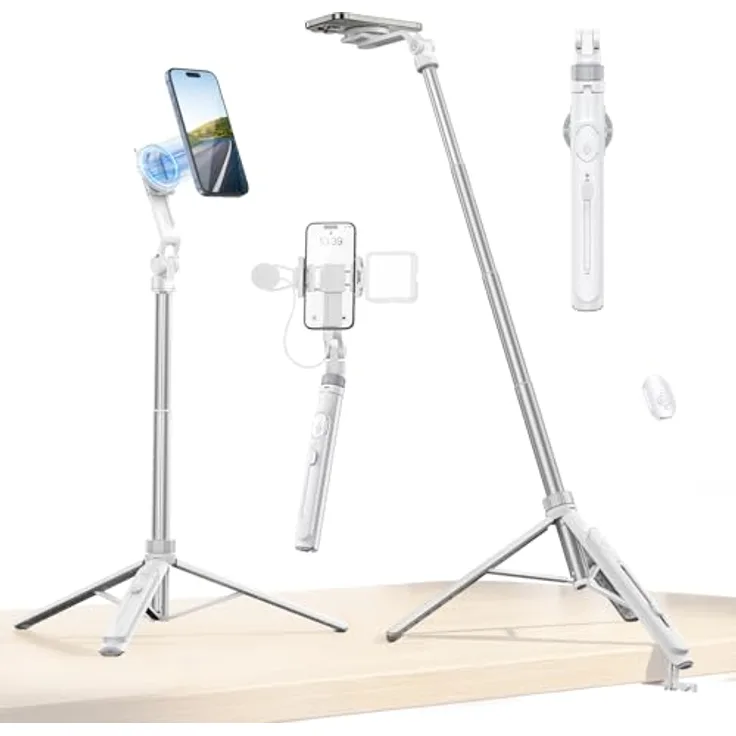 Ulanzi TT88 Overhead Selfie Stick, Stativ für kreative Aufnahmen, Schwarz