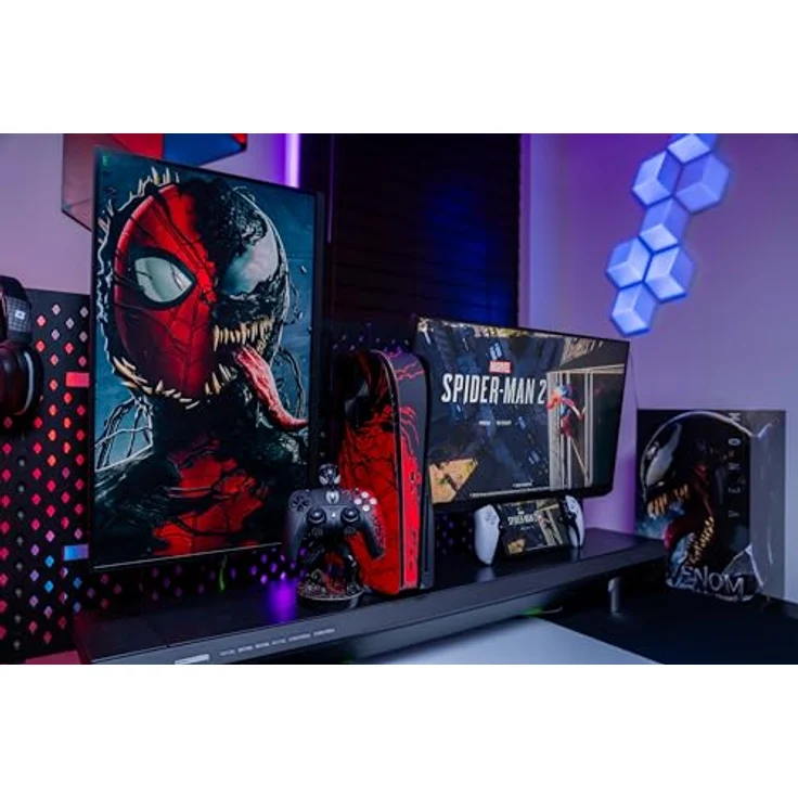 Cable Guys Symbiote Spider-Man, Controller- und Smartphone-Ständer, 21 cm hoch, kompatibel mit PS5 und Xbox Series S/X – Bild 5