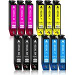 Druckerparadies 12er Pack Druckerpatronen 603 603XL kompatibel mit Epson XP-2155 Tintenpatrone (12-tlg) - XL Füllmenge, brillante Farbdrucke