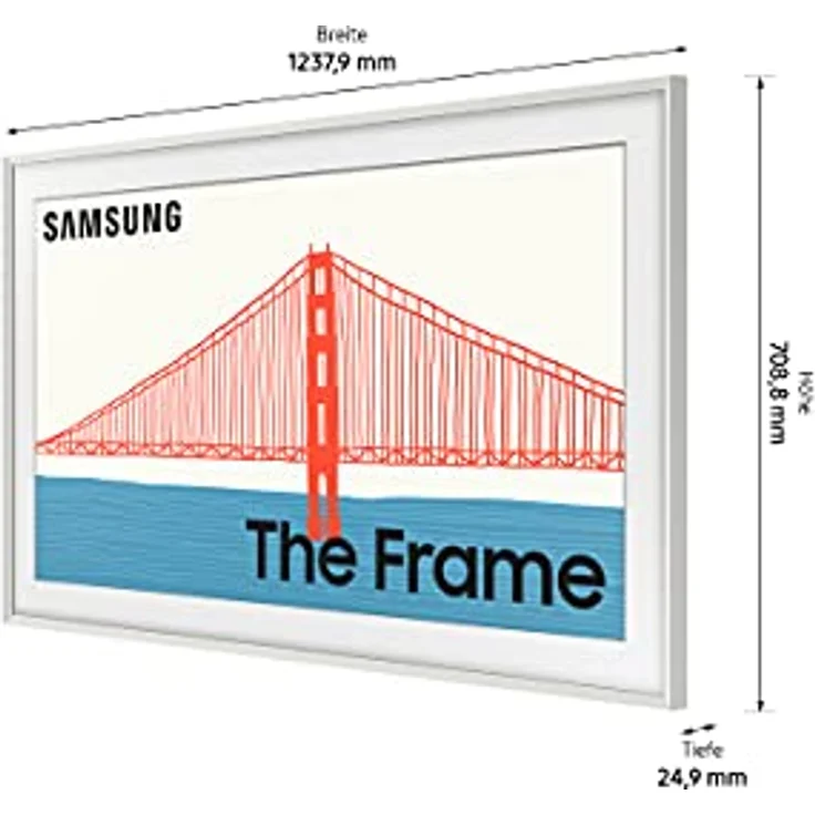 Samsung The Frame Rahmen 55 Zoll (VG-SCFA55WTBXC), moderner Bilderrahmen in Weiß mit ultraschlankem Design und austauschbaren magnetischen Rahmen – Bild 3