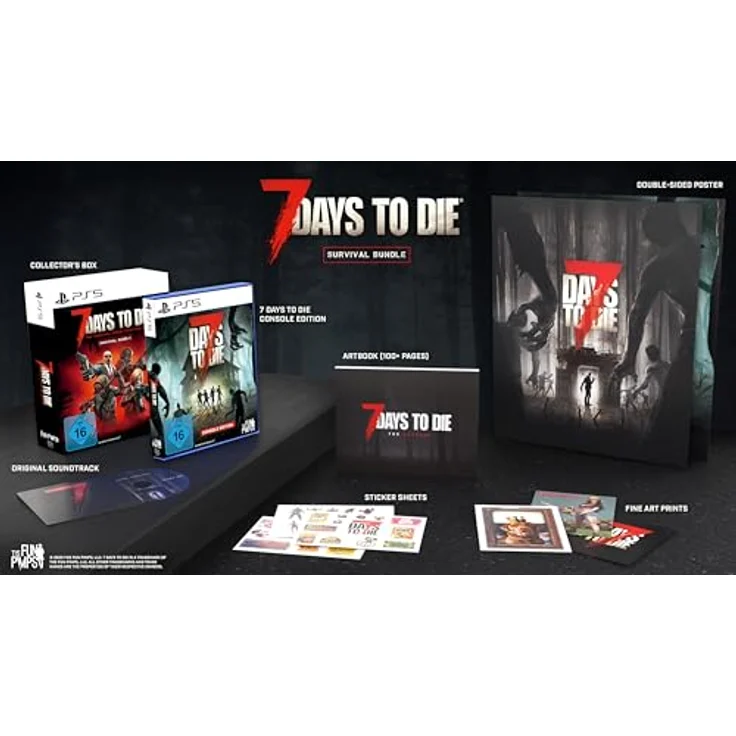 The FunPimps 7 Days to Die, Console Edition - Survival Bundle für PlayStation 5 mit Artbook, Soundtrack und Sammlerbox – Bild 2