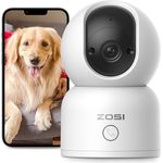 ZOSI 2K WLAN Überwachungskamera Innen, 360° Schwenkbare Kamera Indoor für Baby, 2,4/5Ghz WiFi, KI Personenerkennung, Auto-Tracking, One-Touch-Call, C518