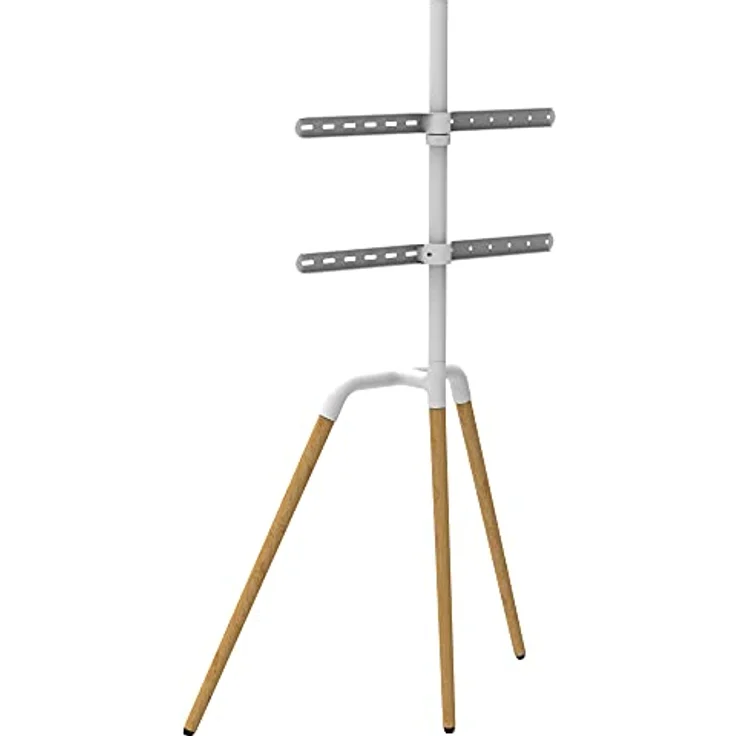 kalb TV Standhalter Buche - VESA bis max. 600x400 für 32-65 Zoll max. 40kg, Weiß – Bild 5