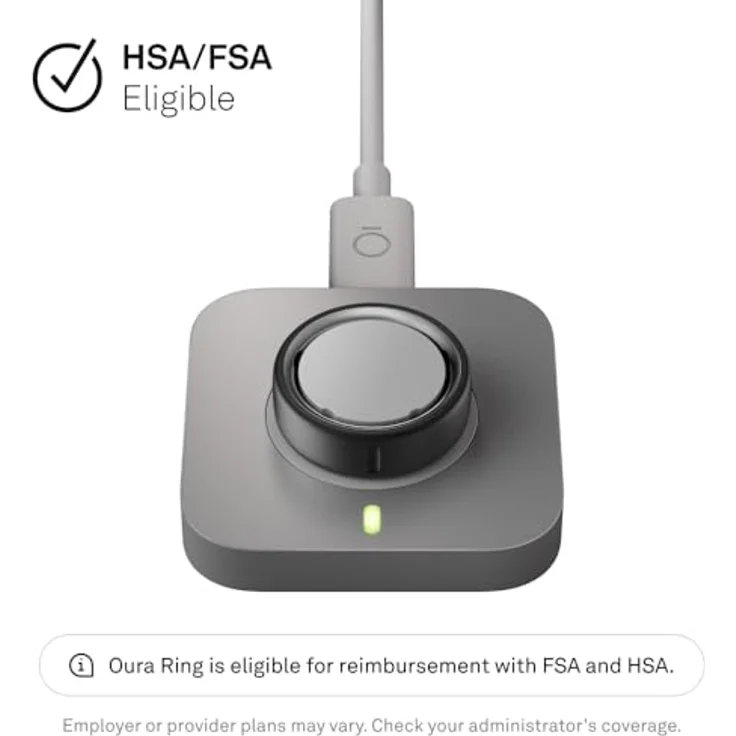 OURA Oura Ring 4 Ladegerät - Grau - Größe 10 - Ladestation und USB-C Kabel | Lädt Ihren Smart Ring Akku für bis zu 8 Tage auf – Bild 3