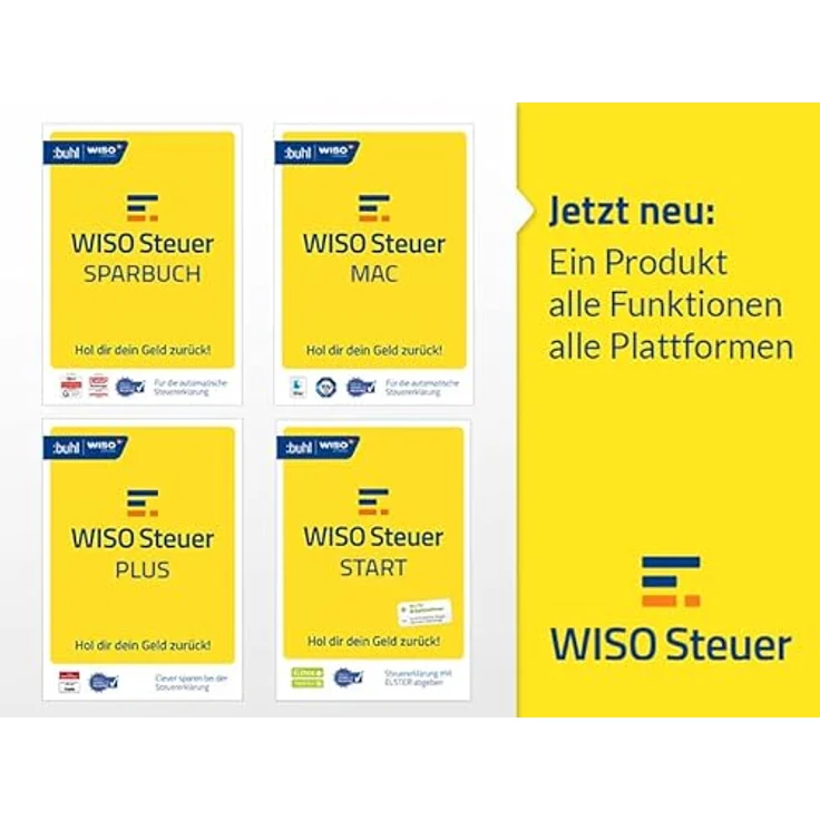 WISO Steuer 2023 (Steuerjahr 2022) Steuer Sparbuch, Mac, Start und Plus, für Browser, Windows, Mac, Smartphones und Tablets|Standard Verpackung – Bild 2