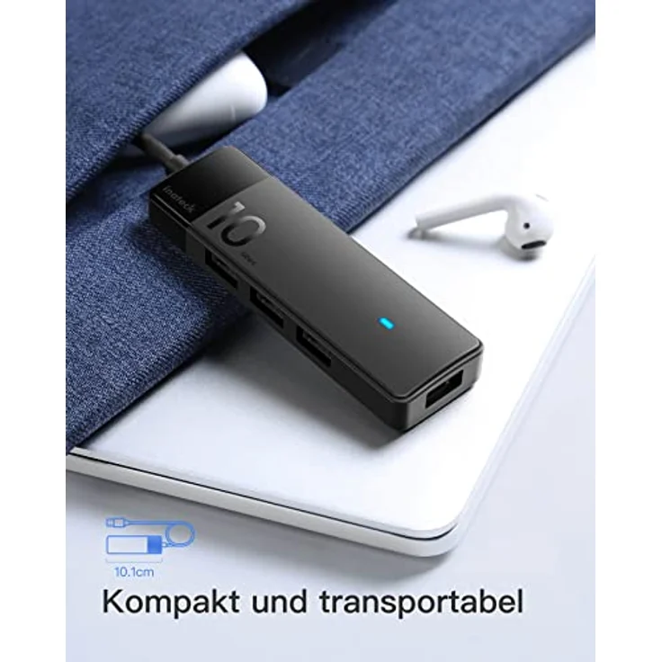 Inateck USB Hub 3.2 Gen 2, USB Verteiler mit 4-Port USB-A-Anschlüssen, 50cm Kable, kompatibel mit Windows 7/8/10/11, Mac OS，Linux – Bild 3