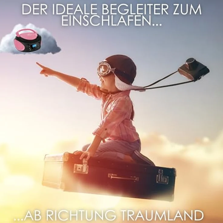 Cyberlux tragbarer CD-Player Kinder Radio Pink – Bild 8