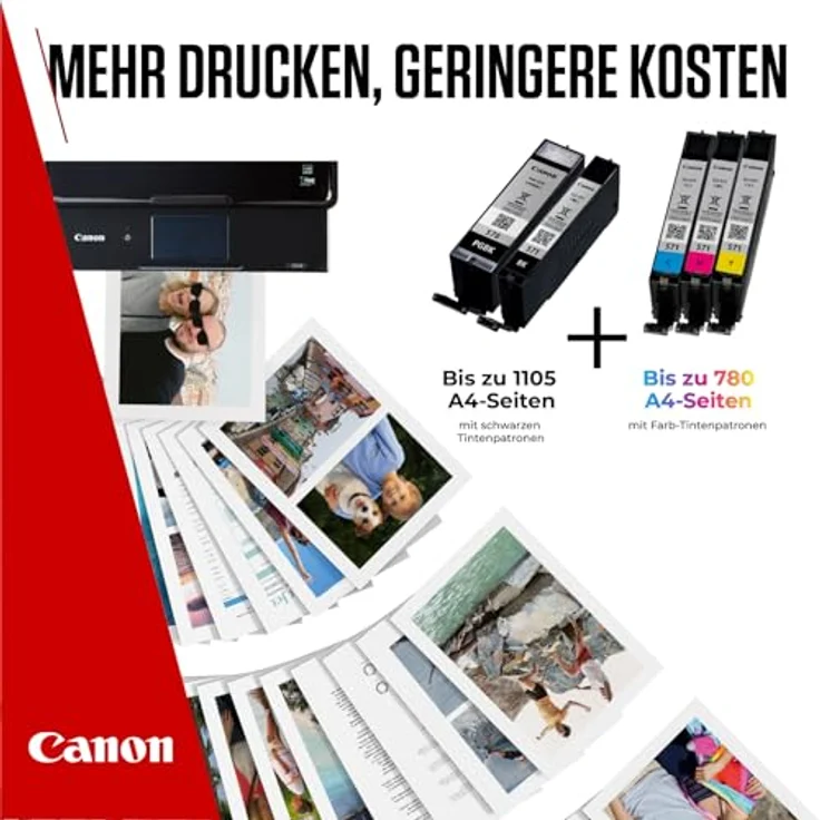 Canon PGI-570 / CLI-571, Druckerpatronen Multipack (M, C, Y, PGBK, BK) für bis zu 1.105 Seiten, hochwertige Farb- und Textdrucke, ChromaLife100 System – Bild 5