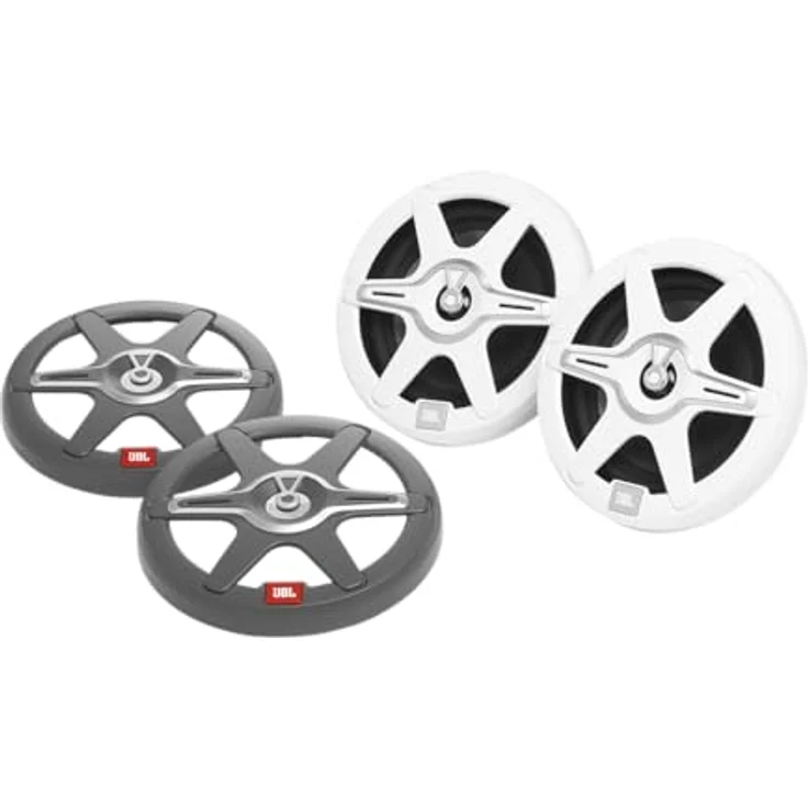 JBL Club Marine Lautsprecher 6 1/2" 2-Weg Hochleistungs Outdoor Lautsprecher Wasserdicht, 225W Boot Boxen von Harman Kardon, IPx5 Außenlautsprecher Wetterfest, RGB LED-Beleuchtung, 2 Grillfarben – Bild 5