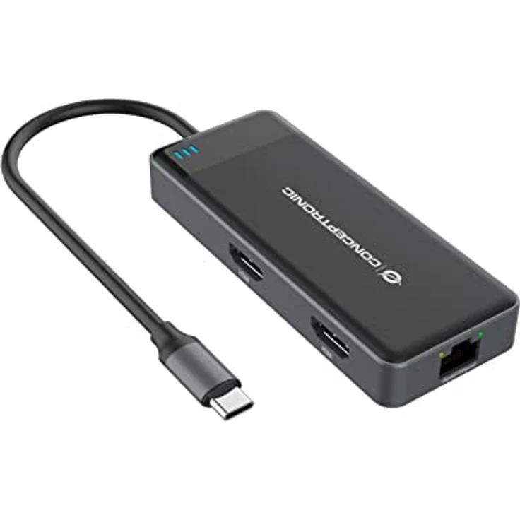 Conceptronic DONN14G 7-in-1 USB 3.2 Gen 1 Dockingstation – Bild 2
