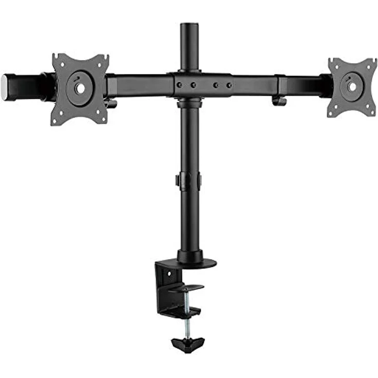 RICOO Monitorhalterung 2 Monitore Monitorarm Monitor Halterung Tisch TS7811 VESA Tischhalterung für 13-27 Zoll Bildschirme - Schwenkbar, Höhenverstellbar, 360 Grad drehbar – Bild 1