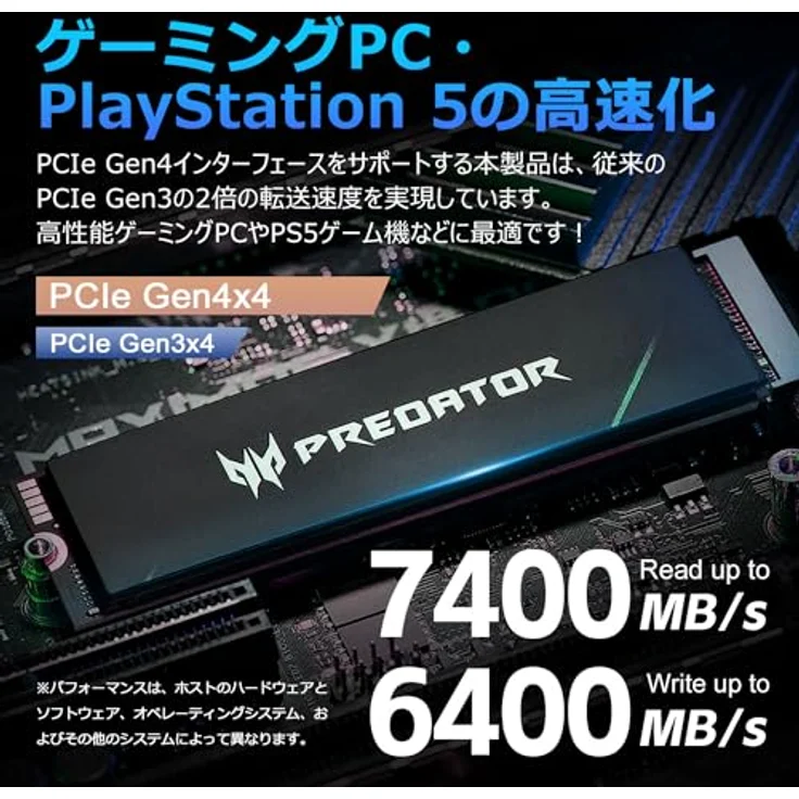 Acer Predator SSD GM-7000 1Tb PCIe NVMe Gen4 – Bild 2