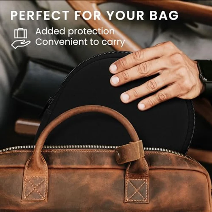 kwmobile Neopren Tasche für Sony WH-CH520 / WH-CH510 - Robuste Schutzhülle in Schwarz – Bild 5