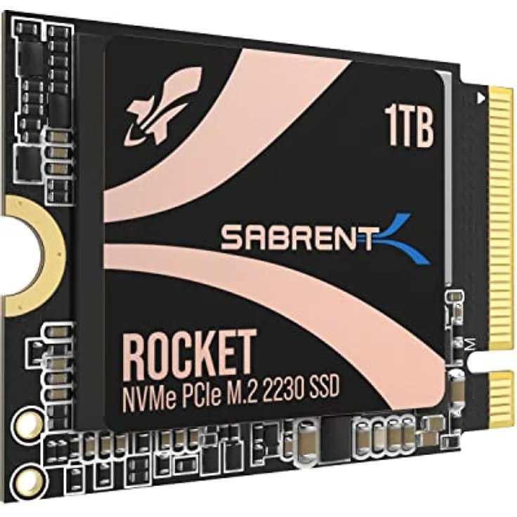 Sabrent 2230 M.2 NVMe Gen 4 1TB, Interne SSD 4750 MB/s Lesen, PCIe 4.0 X4, Internes Solid State Drive, kompatibel mit Steam Deck, Surface pro, PCs, NUCs und Laptops [SB-2130-1TB]