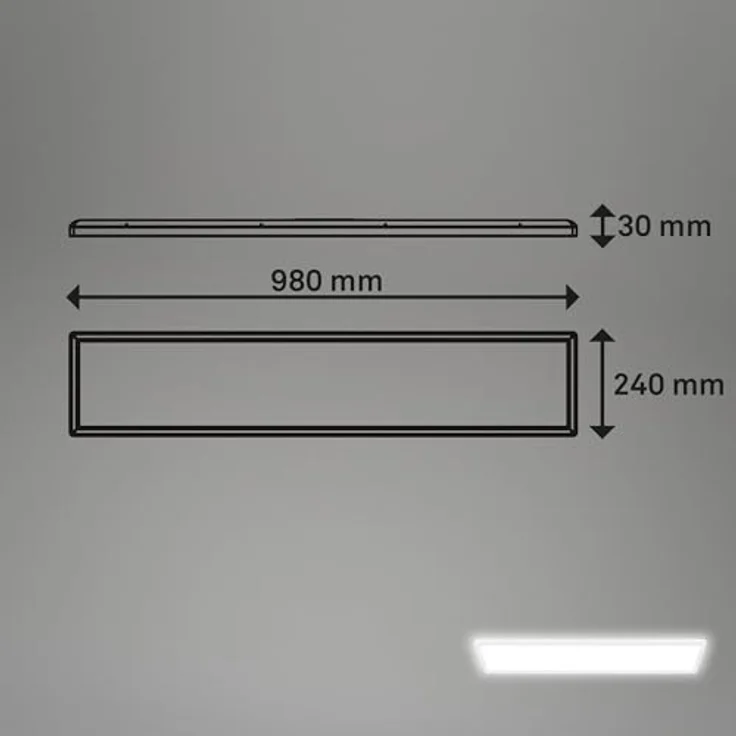 BRILONER LED Deckenlampe 98cm, flach, neutralweißes Licht, 4800 Lumen, Wohnzimmerlampe, 98x20x3 cm, Weiß – Bild 5