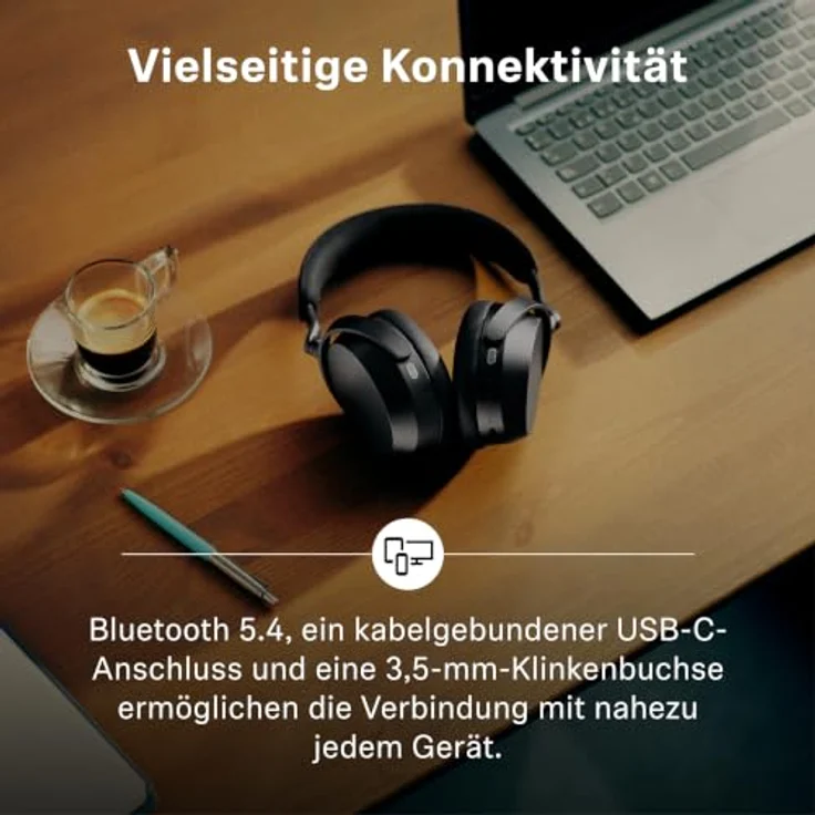 SENNHEISER MOMENTUM 5, Over-ear Kopfhörer mit Noise Cancellation und 57 Stunden Akkulaufzeit, Bluetooth Schwarz – Bild 6