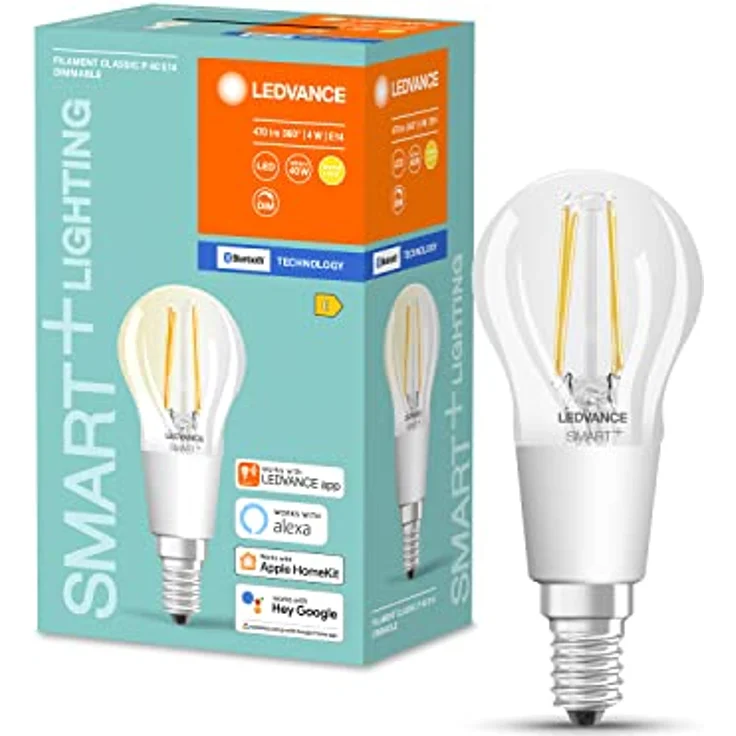 LEDVANCE Bluetooth SMART+ Classic P Lampe dimmbar (ex 40W) 4W - 2700K Warmweiß E14 – Bild 5