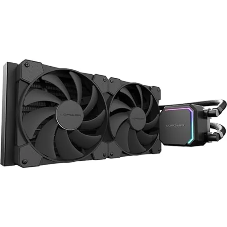 LC-Power LC-CC-280-B JetFlow Series, Wasserkühlung für CPUs mit 280 mm Radiator, leise 35 dBA, schwarz