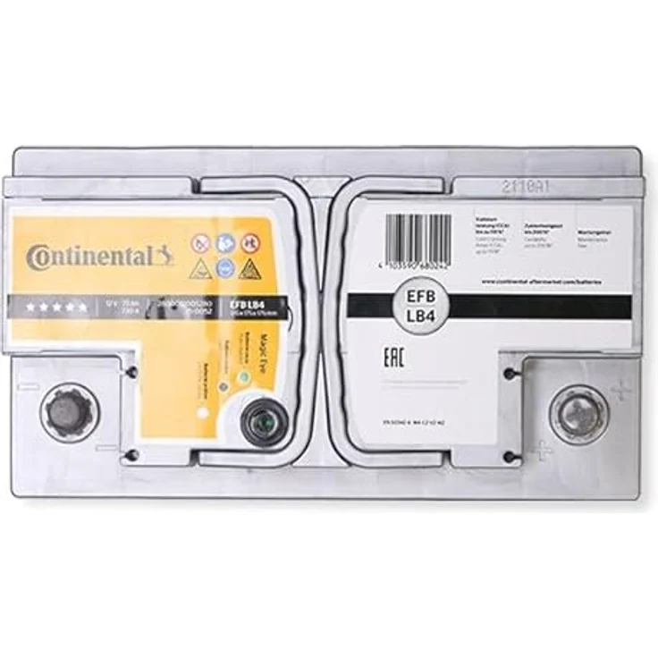 Continental Starterbatterie Start-Stop 12V 75Ah 730A/EN LB4, EFB-Batterie für Steuergerät-Anpassung – Bild 3