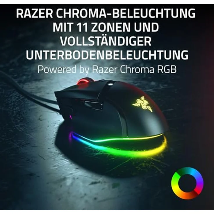 Razer Basilisk V3 35K - Ergonomische Gaming-Maus mit Focus Pro 35K Sensor (HyperScroll Tilt Wheel, 11-Zonen-Beleuchtung, optische Mausschalter Gen-3) Schwarz – Bild 5