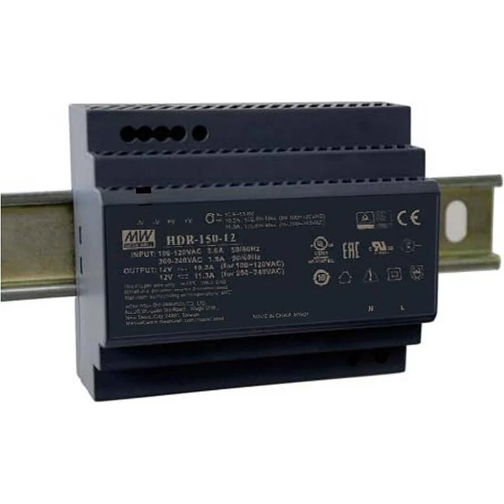 MeanWell DR-150-12, Netzteil 150 W, 1 Ausgang, Hutschienenmontage, 12 V, Industrieanwendung – Bild 1