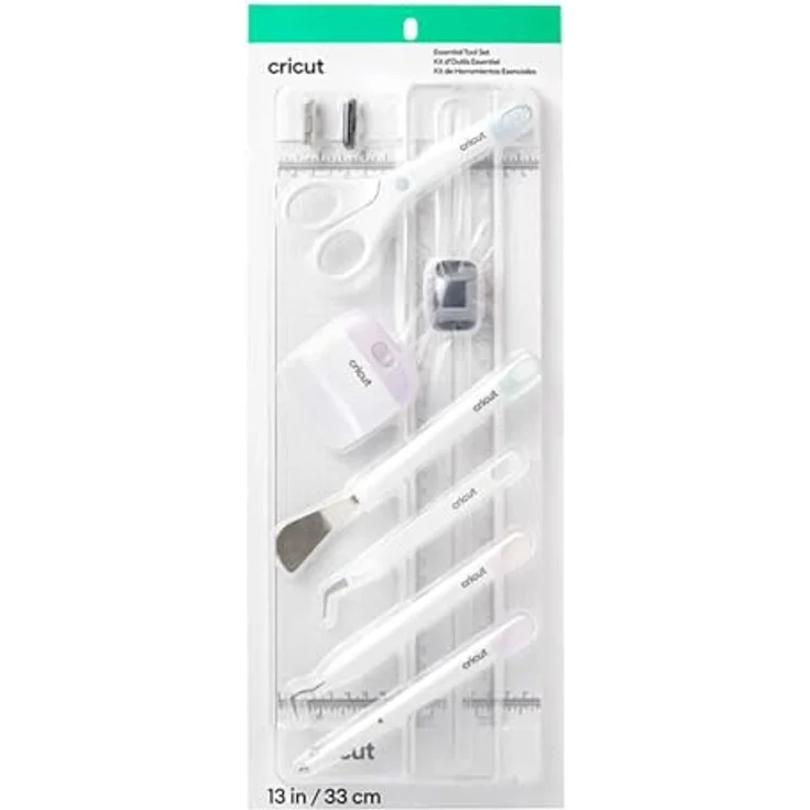 Cricut 2008760 Werkzeugset Weiß, 7-teiliges Set mit 33 cm Trimmer, geeignet für Vinyl und Papier – Bild 1
