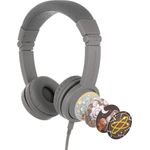 Buddyphones Explore+, Kinderkopfhörer mit Lautstärkebegrenzung, hypoallergenen Materialien und Audio-Sharing-Kabel, blau