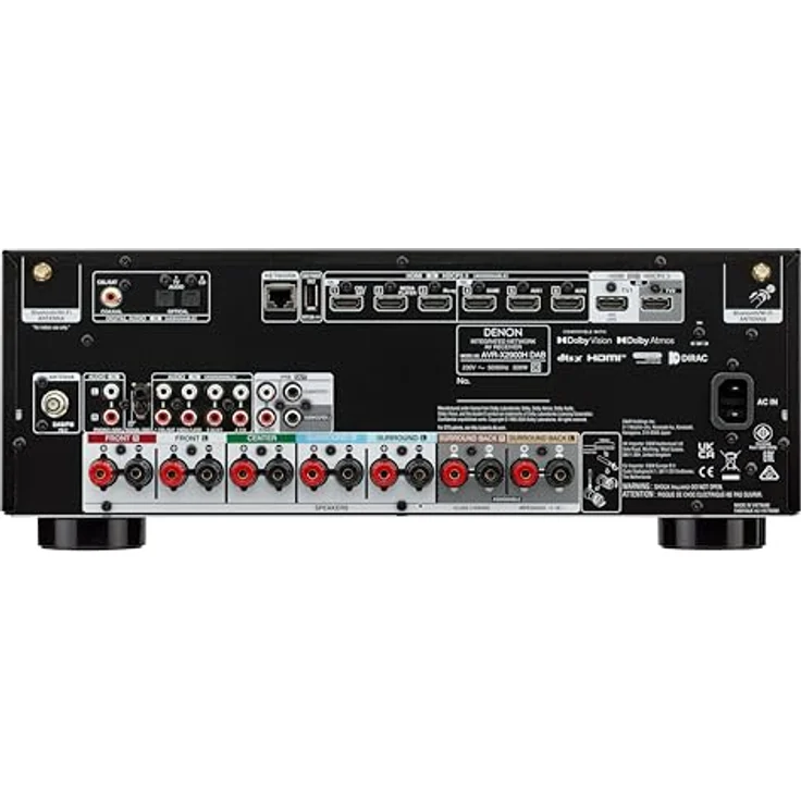 Denon AVR-X2900H DAB, 4K/8K 7.2-Kanal-AV-Receiver mit 95 Watt, Dolby Atmos und HEOS™-Technologie – Bild 3