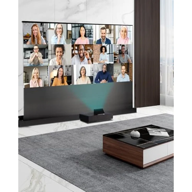 celexon UST Hochkontrast Bodenscheren Leinwand HomeCinema Plus, 95" 21:9, elektrisch rollbar, schwarz – Bild 4