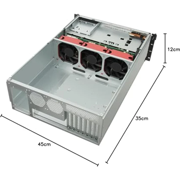 SilverStone SST-RM43-320-RS Rackmount Server, 4U Gehäuse für SSI-EEB-Mainboards, Platz für 20x 2,5 Zoll / 20x 3,5 Zoll Laufwerke, mit zwei vorinstallierten Lüftern – Bild 10