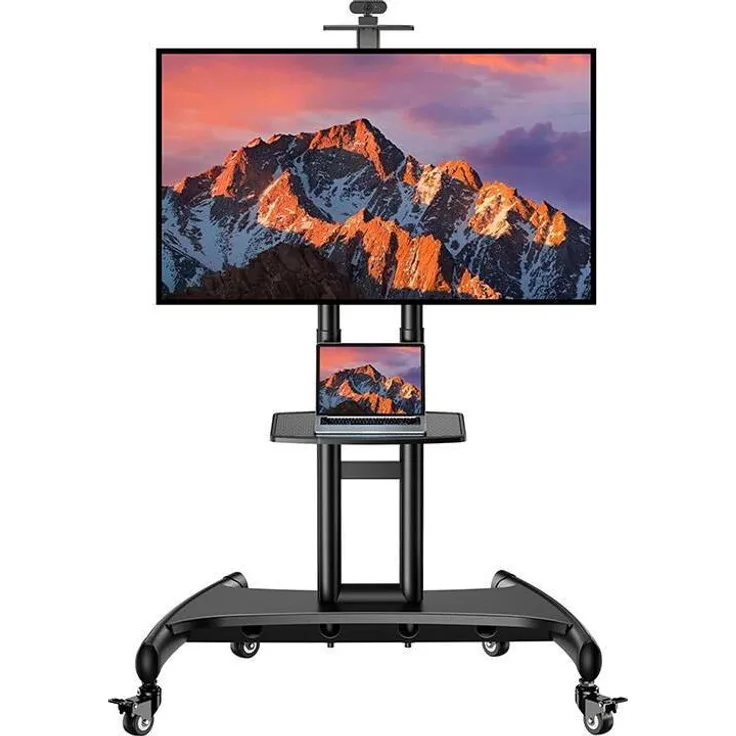 Perlesmith PSTVMC05-US, Decken-TV-Halterung für 32-82 Zoll, VESA 100x100 bis 600x400 mm, max. 45 kg Tragfähigkeit, höhenverstellbar 44,09"-59,84"