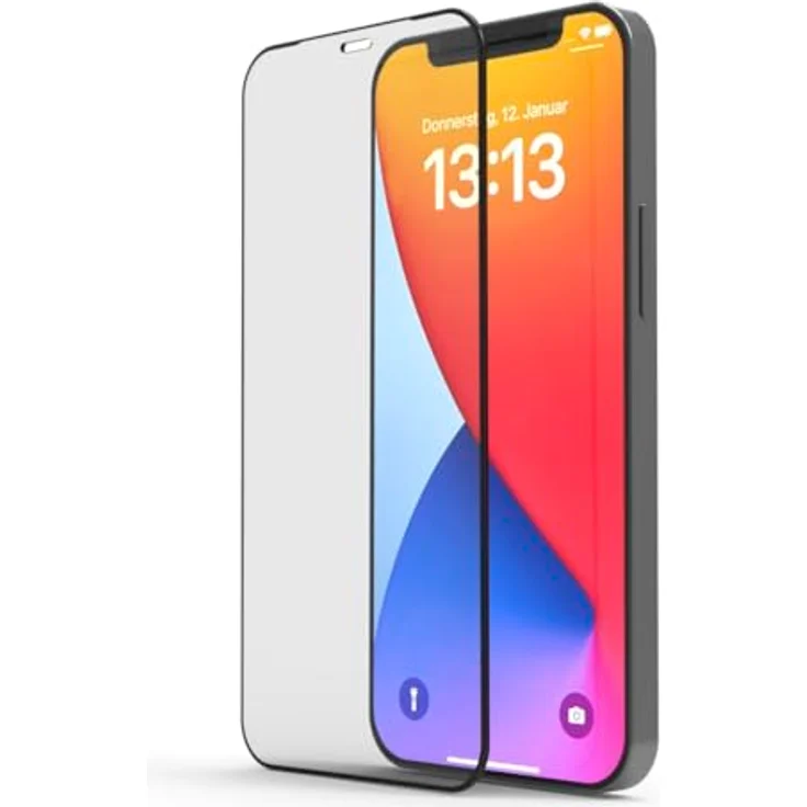 Hama Handy Schutzglas D3O für iPhone 12/12 Pro (Displayschutz bruchsicher, Anti-Fingerprint, case-friendly, kratzfest, Ultraclear, 10H, Schwarz) – Bild 4