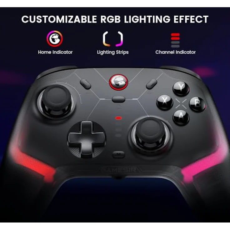 GameSir Cyclone2 TMR Controller pc TMR Hall Stick Gamepad mit dualem Hall Trigger/Micro Trigger Gaming Controller für Switch, Android, iOS und PC Verkabelt/Drahtlos/2.4G mit Makrotasten Weiß – Bild 6