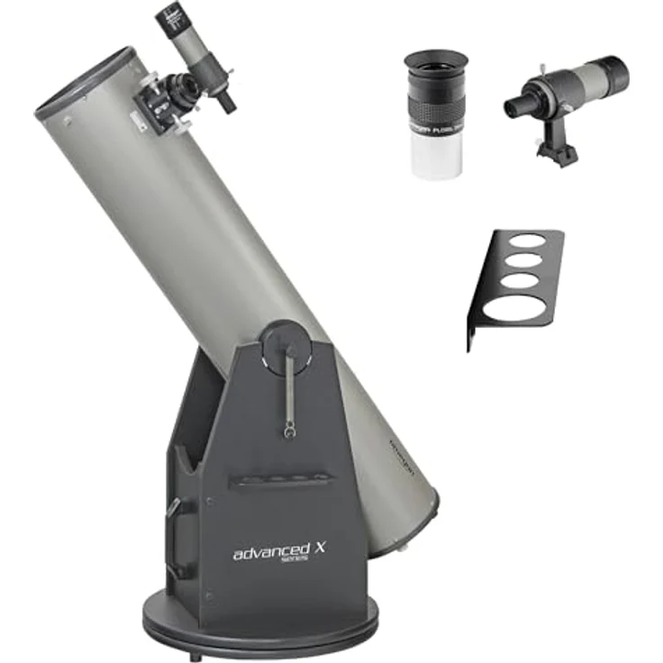 Omegon Dobson Teleskop Advanced X N 203/1200, 203 mm Öffnung, Crayford-Fokussierer, 94% Reflektionsbeschichtung für brillante Bilder – Bild 1
