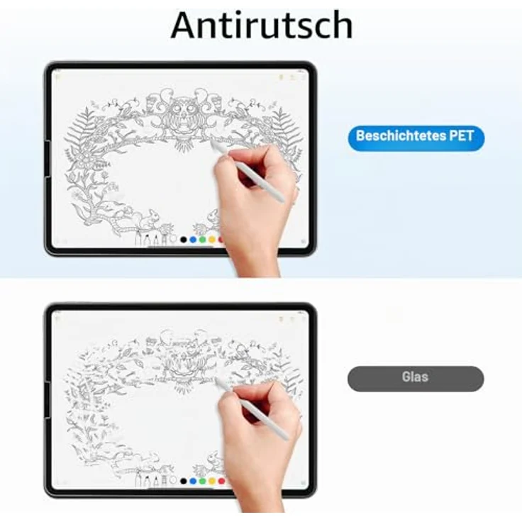 JETech Paper Schutzfolie für iPad Pro 11" & iPad Air 5/4, matte PET, blasenfrei, kratzfest, 1 Stück – Bild 4