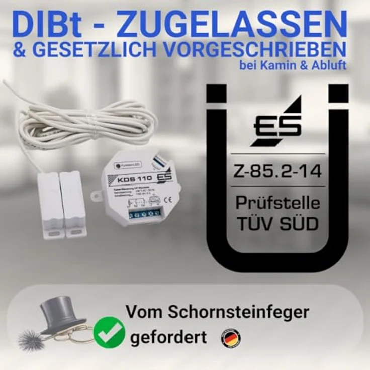 Schabus Kabel-Abluftsteuerung KDS110 1150W Weiß – Bild 6