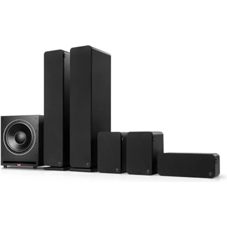 Teufel Ultima 40 Surround Power Edition 5.1-Set, Heimkino Lautsprecher mit 6000 Subwoofer, optional kabellos, Bassreflex, 3-Wege-System, schwarz – Bild 2