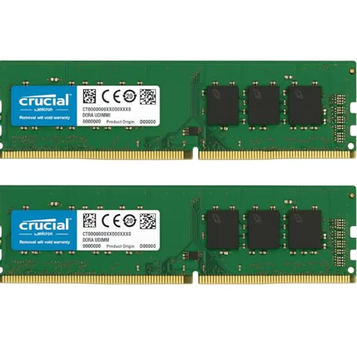 Crucial CT16G4DFD8213, 32GB (2x16GB) DDR4 2133MHz UDIMM Desktop RAM, Samsung Original kompatibel, 10 Jahre Garantie, PC4-17000 Non-ECC für ASUS MSI Gigabyte HP Dell Lenovo – Bild 1