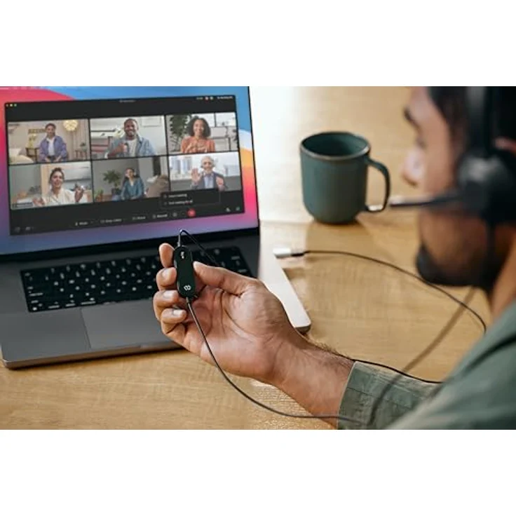 Cisco Headset 322 USB, Dual-On-Ear-Kopfhörer mit Webex Controller, Carbon Black, 2 Jahre Garantie – Bild 4