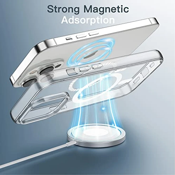 JETech Magnetische Hülle für iPhone 14 Pro Max, Durchsichtig, mit MagSafe-Kompatibilität und 3-facher Stoßabsorption – Bild 3