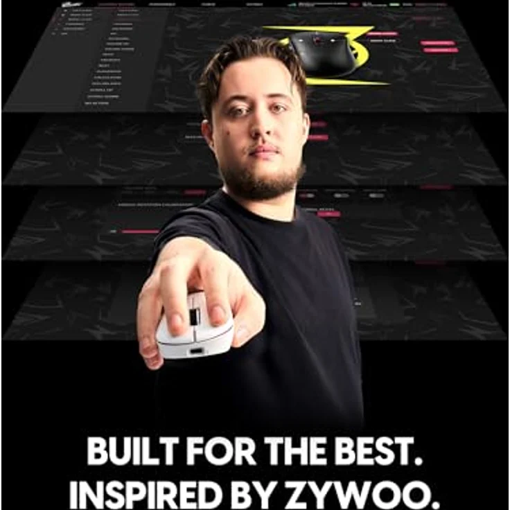 Pulsar ZywOo The Chosen Mini Wireless, Gaming-Maus mit 32.000 DPI Optiksensor, kabellos, weiss – Bild 7