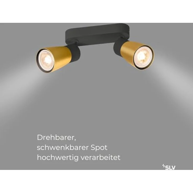 SLV PURI 2.0 DOME, Deckenleuchte, Wandleuchte, Schwarz - Flexibel dreh- und schwenkbar, reduzierter industrieller Look, einfache Montage – Bild 2