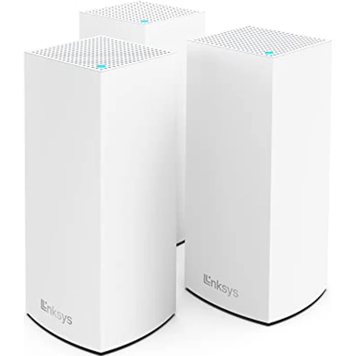 Linksys Atlas 6 Mesh-WiFi 6-System – Dual-Band AX3000 WLAN Router Extender mit 4-mal höherer Geschwindigkeit bis zu 3,0 Gbit/s – mehr als 75 Geräte und 558 m² Funkabdeckung – 3er-Pack, Weiß – Bild 1