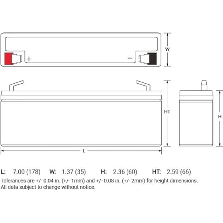 PS 2121 POWERSONIC PS 1221 / 12V 2,1Ah AGM Blei Akku Batterie VDs, VdS, wartungsfrei, auslaufsicher, 5 Jahre Nutzungsdauer – Bild 2